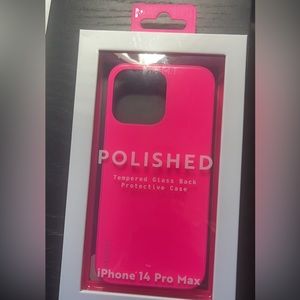 Iphone 14 pro max Tempered glass back protective case